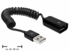 Delock kabel USB 2.0, prodlužovací, samec/samice, kroucen...