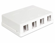 Delock Keystone Box 4-portový, nástěný