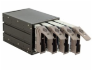 Chieftec SST-3141SAS CHIEFTEC interní box do 5,25" pro 4x SAS/SATA HDD, černý, Hot-Swap, ALU
