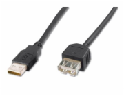 Digitus USB kabel prodlužovací A-A, 3m, černý