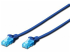 Digitus Patch Cable, UTP, CAT 5e, AWG 26/7, modrý 0,5m, 1ks