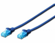 Digitus Patch Cable, UTP, CAT 5e, AWG 26/7, modrý 0,5m, 1ks