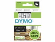 Etiketovací páska Dymo D1 ORIGINAL, černá na bílé, 24mm x 7m