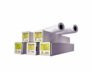 HP Bright White Inkjet Paper, 119 microns (4.7 mil) • 90 g/m2 (24 lbs) • 841 mm x 45.7 m , Q1444A