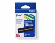 Páska Brother TZE-345, 18mm, černá/bílá, laminovaná, délka 8m