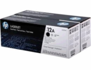 HP 12A Black 2-pack LJ Toner Cart, Q2612AD (2,000 / 2,000 pages)