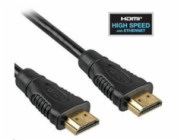 PREMIUMCORD Kabel HDMI 3m High Speed + Ethernet (v1.4), zlacené konektory