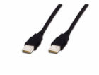 Digitus USB kabel A/samec na A/samec, černý, Měď, 3m
