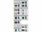 PremiumCord kabel USB 2.0, A-B, 3m