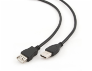 Kabel USB A-A 3m 2.0 prodlužovací HQ Black