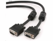 GEMBIRD Kabel VGA propojovací 10m, černý (HD15M/M, dvojité stínění, feritová jádra)
