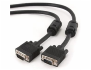 GEMBIRD Kabel VGA propojovací 20m, černý (HD15M/M, dvojité stínění, feritová jádra)