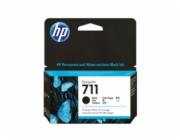 HP 711 Black DJ Ink Cart, 38 ml, CZ129A