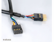 AKASA kabel prodloužení interního USB portu, 40cm