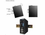 Planet switch ISW-621T, průmysl.verze 4x10/100+2x100BaseFX (SC) MM 2km, DIN, IP30, -40 až 70°C, 12-48V