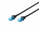 Digitus Patch Cable, UTP, CAT 5e, AWG 26/7, černý 0,5m
