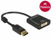 Delock - Adaptér DisplayPort - DisplayPort (M) do DVI-I (F) - 20 cm - černá