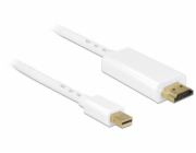 Delock - Kabel adaptéru - Mini DisplayPort s piny (male) do HDMI s piny (male) - 2 m - bílá