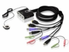 ATEN 2-port HDMI KVM USB2.0 mini, audio, 1.2m kabely, DO