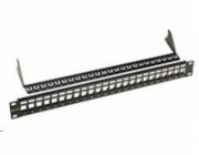 19" modulární neosazený patch panel Solarix 24 portů černý 1U SX24M-0-STP-BK-UNI