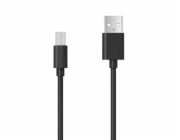 Aligator Datový kabel s prodlouženým microUSB konektorem, 2A, černý