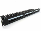 Digitus Patch panel 19" 24 portů, kat. 5e, U/UTP, 1U, drž...