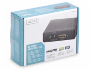 Digitus 4K HDMI Rozbočovač 1x2,, podporuje audio, DSD audio, HD Audio,  černý