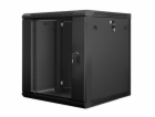 Nástěnný rack 19  12U 600X600mm černý flat pack
