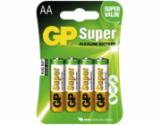 GP alkalická baterie SUPER AA (LR6) 4BL