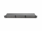 LANBERG PATCH PANEL 24 PORT 1U 19” CAT.5E SHIELDED BLACK