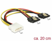 DeLOCK "5,25"-4pinová zástrčka > 2x SATA 15pinová zásuvka, Y-kabel"