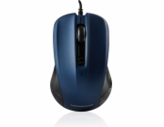 Modecom MC-M9.1 drátová optická myš, 4 tlačítka, 1600 DPI, USB, černo-modrá
