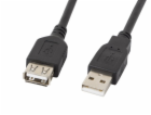 Lanberg USB kabel Prodlužovací USB 2.0 AM-AF černý 1,8m (...