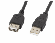 Lanberg USB kabel Prodlužovací USB 2.0 AM-AF černý 1,8m (CA-USBE-10CC-0018-BK)