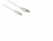 Alcasa USB kabel USB-A - USB-B 0,25 m šedý (2510-025)