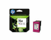 HP 704 Tri-color Original Ink Advantage Cartridge inkoustová náplň 1 kusů Originální Azurová, Purpurová, Žlutá