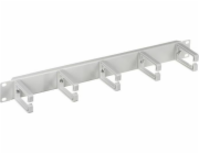 Cable Organizer 1U 19  5 Plastic Brackets  Grey ALANTEC