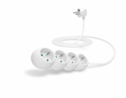 CONNECT IT prodlužovací kabel 230 V, 4 zásuvky, 3 m, bez vypínače (bílý)