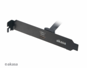 AKASA adaptér MB interní, USB 3.1, PCI závorka s Type-C konektorem, 50 cm bracket