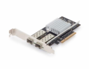 DIGITUS Karta SFP + 10G PCI Express s 2 porty, včetně držáku s nízkým profilem, čipová sada Intel JL82599ES