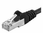 PREMIUMCORD Patch kabel CAT6a S-FTP, RJ45-RJ45, AWG 26/7 0,25m černá