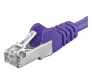 PREMIUMCORD Patch kabel CAT6a S-FTP, RJ45-RJ45, AWG 26/7 1m fialová