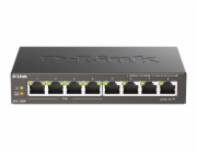 D-Link DGS-1008P D-Link DGS-1008P 8-port Gigabit Desktop Switch, 4 porty jsou PoE+, PoE budget 68W