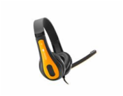 CANYON headset HSC-1, lehký, 3,5 mm jack TRRS, černo-žlutá