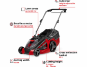 Einhell akumulátorová sekačka na trávu GE-CM 43 Li M Kit, 18 voltů