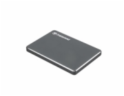 TRANSCEND 1TB StoreJet 25C3N, 2.5", USB 3.0 (3.1 Gen 1) Stylový externí hard disk, ultra-tenký, ocelově šedý