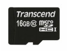 TRANSCEND MicroSDHC karta 16GB Class 10, bez adaptéru