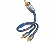 in-akustik Premium Y Subwoofer Kabel Cinch - 2x Cinch 2,0 m