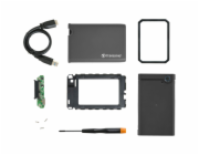 Transcend TS0GSJ25CK3 Transcend StoreJet 25CK3 externí rámeček pro 2.5" HDD/SSD, SATA III, USB 3.0, gumové pouzdro, šedý