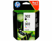 HP Tinte Nr. 302 schwarz + cyan/magenta/gelb  (X4D37AE) (schwarz)